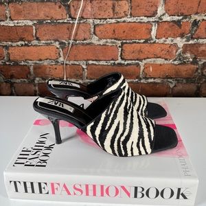 NWOT Zara Animal-Print Heels Size 41